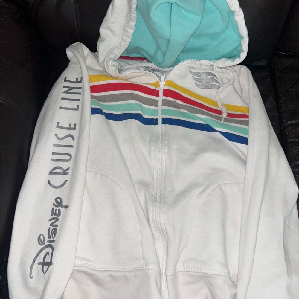 SOLD!!!          SOLD!!!   Disney Cruise Line White Hoodie with Yellow Accent